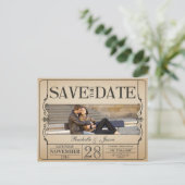 ヴィンテージチケット日付の保存 案内ポストカード (スタンド正面)