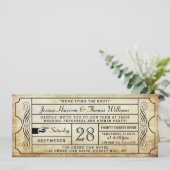 ヴィンテージチケット結婚のリハーサルディナー招待状 招待状 (スタンド正面)