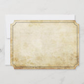 ヴィンテージチケット結婚のリハーサルディナー 招待状 (裏面)