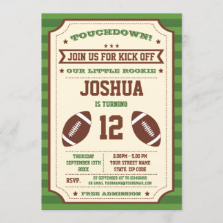 ヴィンテージチケット誕生日招待状 招待状