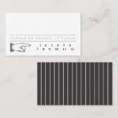 ヴィンテージチケット – パンチアウトエスコートカード プレイスカード (正面/裏面)