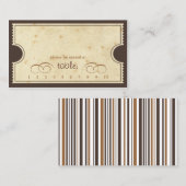 ヴィンテージチケット – パンチカード護衛カード プレイスカード (正面/裏面)