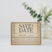 ヴィンテージチケットII - – 日付パンチアウトを保存 案内ポストカード (スタンド正面)