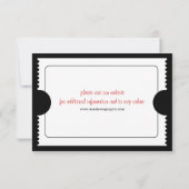 ヴィンテージチケットRSVP入力ブラック 出欠カード (裏面)