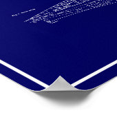 ヴィンテージチタン青写真 ポスター (角)