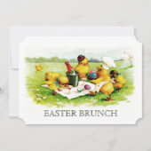 ヴィンテージチックスカスタムイースターブランチ招待状 招待状 (正面)