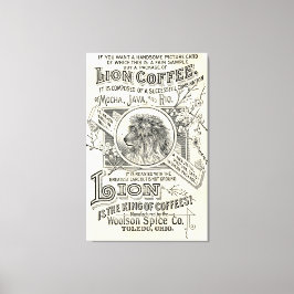 ヴィンテージチックライオンコーヒー広告カフェデコール キャンバスプリント