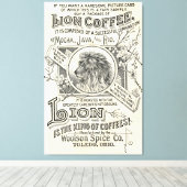 ヴィンテージチックライオンコーヒー広告カフェデコール キャンバスプリント (インサイチュ (ウッドフロア))