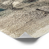 ヴィンテージチッケンウォールポスターまたはデコページ紙 ポスター (角)