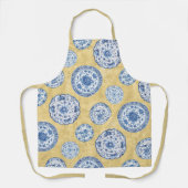 ヴィンテージチノイスリーアンティークプレートアレーダマスク エプロン (正面)