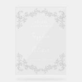 ヴィンテージチノイスリーウェディングウェルカム アクリルサイン (正面)