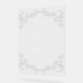 ヴィンテージチノイスリーウェディングウェルカム アクリルサイン (傾斜)