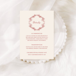 ヴィンテージチノイスリークリムゾンレッド結婚ズ詳細 エンクロージャーカード