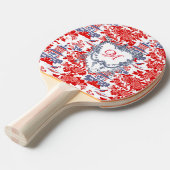 ヴィンテージチノイスリーデルフトブルーフランスのモノグラム 卓球ラケット (正面アングル)