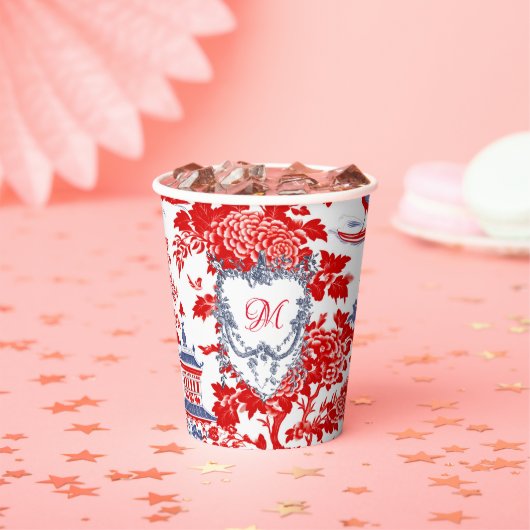 ヴィンテージチノイスリーデルフトブルーフランスのモノグラム 紙コップ (インサイチュ)