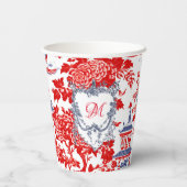 ヴィンテージチノイスリーデルフトブルーフランスのモノグラム 紙コップ (裏面)