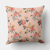 ヴィンテージチノイスリーピーニーつる植物フローラ クッション (裏面)