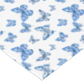 ヴィンテージチノイスリーブルーホワイトバタフライバラ テーブルクロス (アングル)