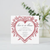 ヴィンテージチノイスリーラブイン開花ブライダルシャワー 招待状 (スタンド正面)
