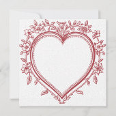 ヴィンテージチノイスリーラブイン開花ブライダルシャワー 招待状 (裏面)