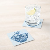 ヴィンテージチノイスリー花瓶ジンジャージャー スクエアペーパーコースター (インサイチュ)