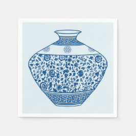 ヴィンテージチノイスリー花瓶ジンジャージャー スタンダードカクテルナプキン