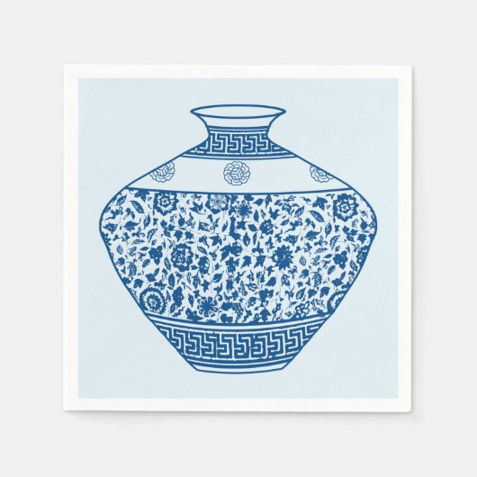 ヴィンテージチノイスリー花瓶ジンジャージャー スタンダードカクテルナプキン (正面)