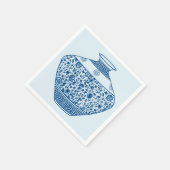 ヴィンテージチノイスリー花瓶ジンジャージャー スタンダードカクテルナプキン (角)