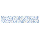 ヴィンテージチノワセリーブルーホワイト蝶 ミディアムテーブルランナー (横)