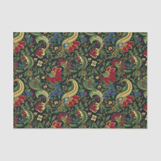 ヴィンテージチノワセリーレッドイエローグリーンデクページ 薄葉紙 (正面)