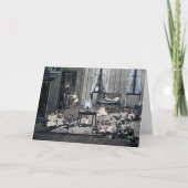 ヴィンテージチビクトリアンョークランプスクリスマスカード シーズンカード (正面)