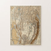 ヴィンテージチベットの地図(1906年) ジグソーパズル (縦)