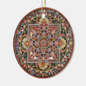 ヴィンテージチベット仏教マンダラ セラミックオーナメント (左)