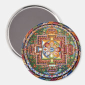 ヴィンテージチベット仏教マンダラ マグネット (正面/裏面)