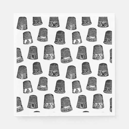 ヴィンテージチムブル裁縫カスタムをテーマにしたBGカラー スタンダードランチョンナプキン (正面)