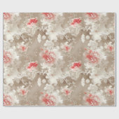 ヴィンテージチャイノアイセリーアジアフローラホワイトピンク ラッピングペーパー (フラット)