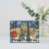 ヴィンテージチャイルズエンジェルツリークリスマスイブホリデイ ポストカード (スタンド正面)