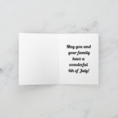 ヴィンテージチャイルドアンクルサム4thの7月ホリデーカード シーズンカード (内部)