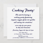 ヴィンテージチャイルドオーガニックガーデニング料理パーティー 招待状 (裏面)