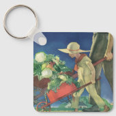 ヴィンテージチャイルドオーガニックガーデニング キーホルダー (正面)