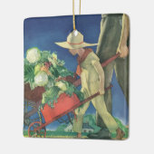 ヴィンテージチャイルドオーガニックガーデニング セラミックオーナメント (左)