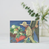 ヴィンテージチャイルドオーガニックガーデニング ポストカード (スタンド正面)