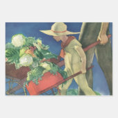 ヴィンテージチャイルドオーガニックガーデニング ラッピングペーパーシート (正面)