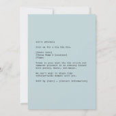 ヴィンテージチャイルドスウィートアートキス 招待状 (裏面)