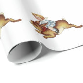 ヴィンテージチャイルドライディングバニーウサギ ラッピングペーパー (ロールコーナー)