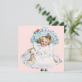 ヴィンテージチャイルドレかわいらしスバースデーパーティー 招待状 (スタンド正面)