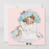 ヴィンテージチャイルドレかわいらしスバースデーパーティー 招待状 (正面)