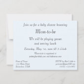ヴィンテージチャイルド,かわいい男の子または女の子の赤ちゃんシャワー 招待状 (裏面)