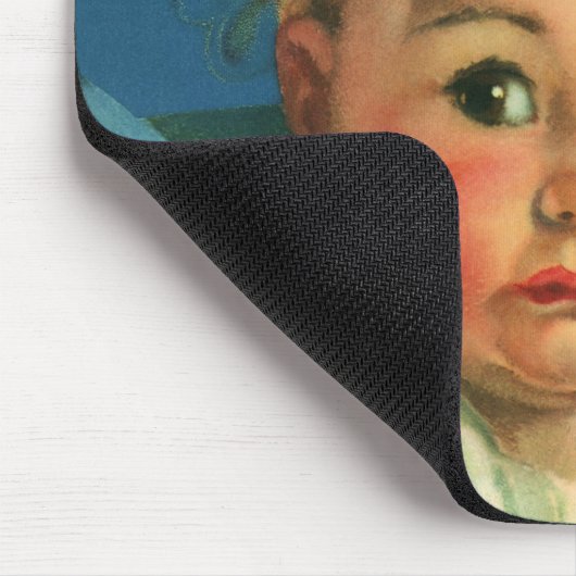 ヴィンテージチャイルド,かわいい男の赤ちゃんまたはハイチェアの女の子 マウスパッド (コーナー)