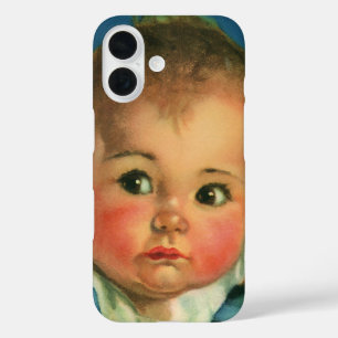 ヴィンテージチャイルド,かわいい男の赤ちゃんまたはハイチェアの女の子 iPhone 16ケース